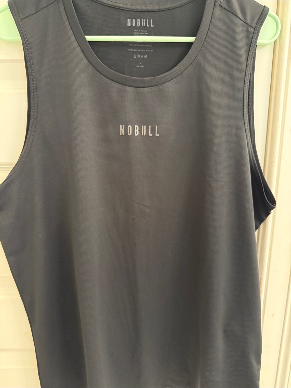 NOBULL Black men’s Muscle Tank with Center Logo